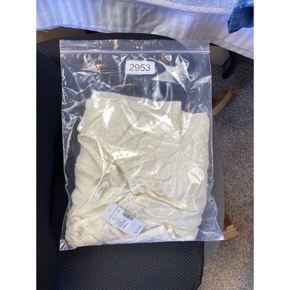 Maurices 3/4 Sleeve Peasant Top Size Small Cream Rayon Sheer Blouse MSRP: $29 - Picture 13 of 13